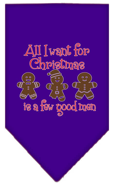 All I want is a Few Good Men Screen Print Bandana Purple Small